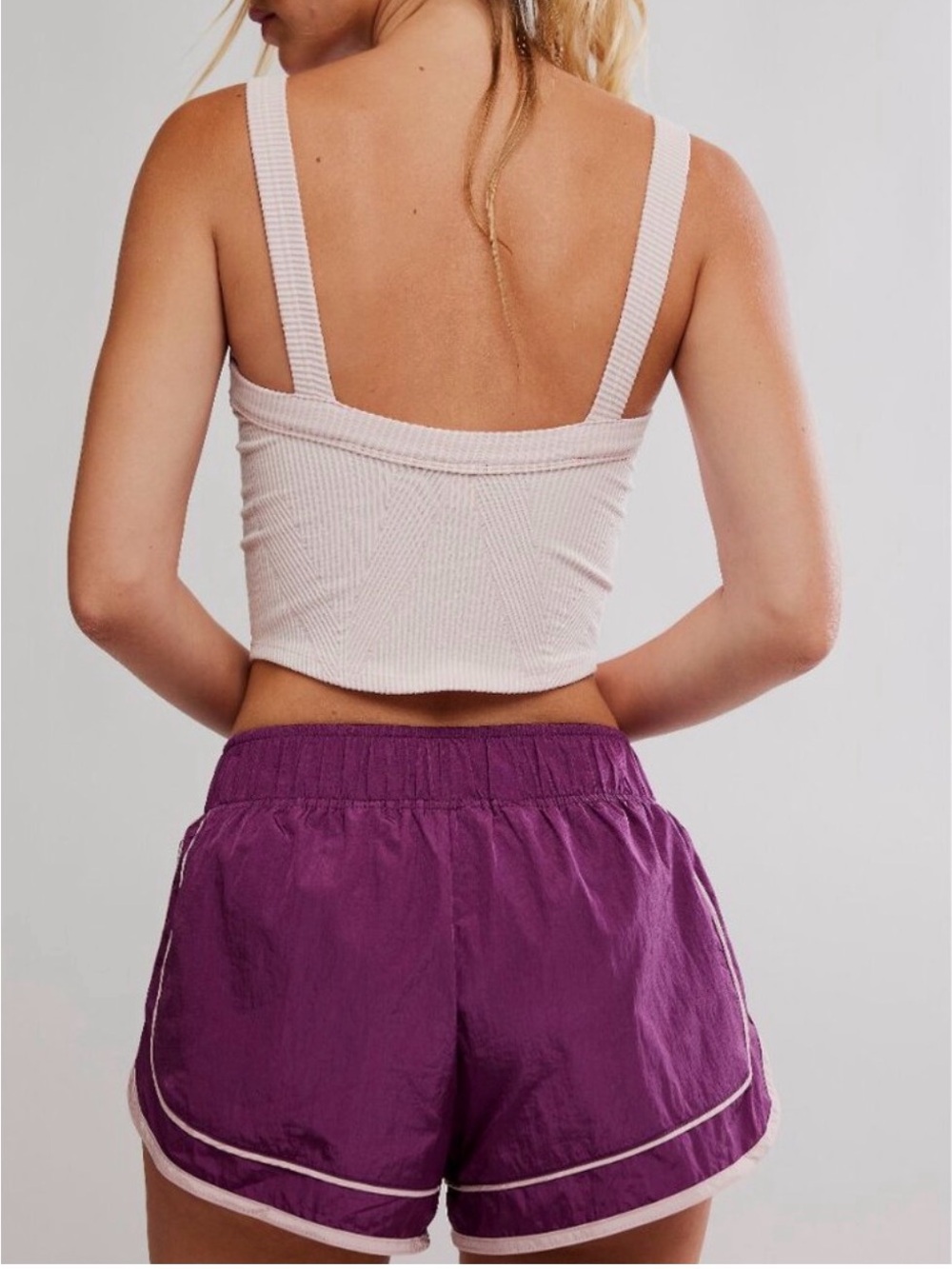 FP Movement by Free People Varsity Blues Shorts Deep Mulberry - Picture 4 of 10